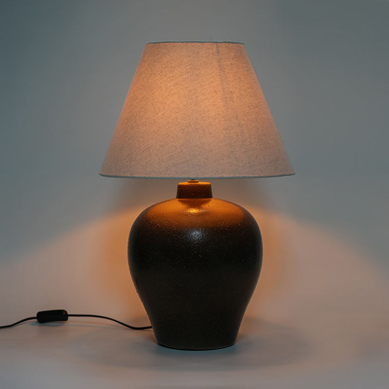 Lampe de chevet rétro en pot en céramique, nouveau Style chinois