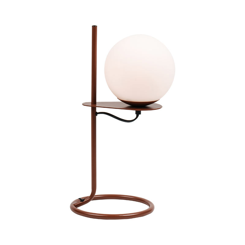 Lampe de table simple boule de verre