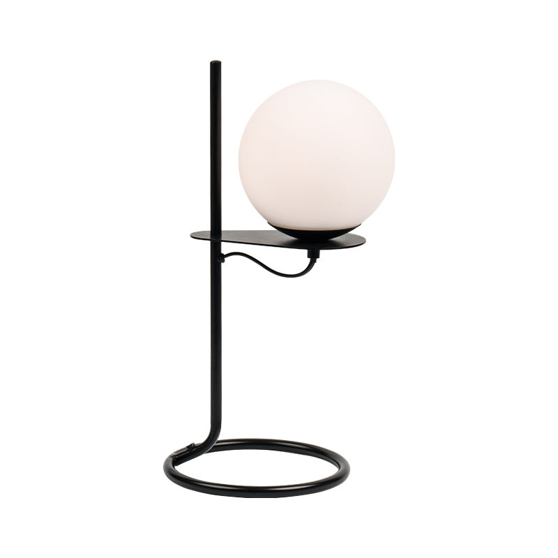 Lampe de table simple boule de verre