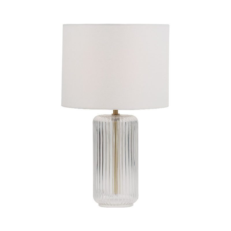 Lampe de chevet cylindrique en verre de style américain