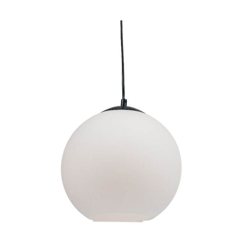 Lampe à suspension sphérique pour salle à manger en verre crème