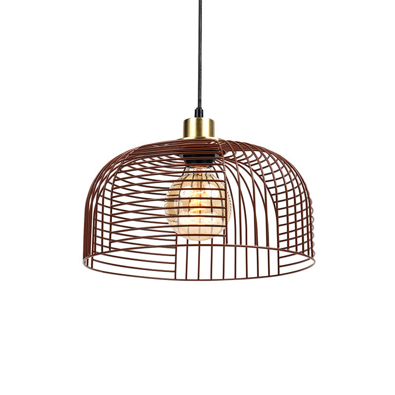 Lustre qui fuit la lumière de la cage à oiseaux