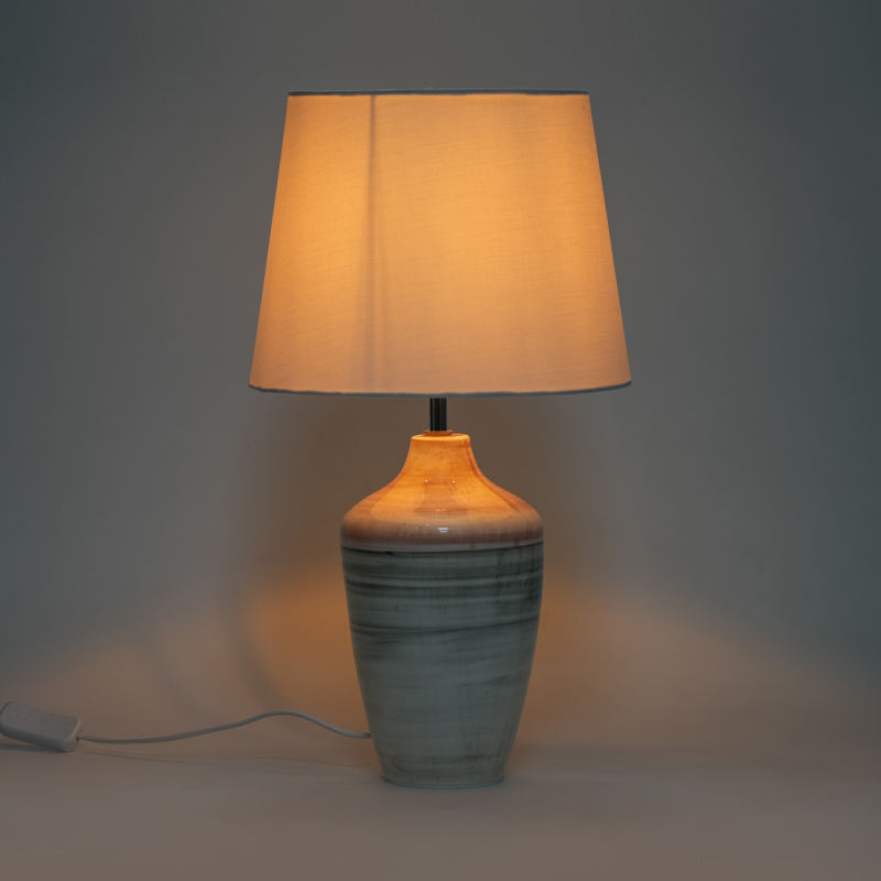 Lampe de table à texture en céramique colorée